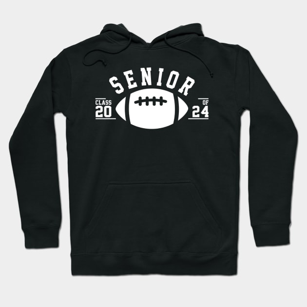 Graduate Senior Class 2024 Graduation Football Player Hoodie by Thumthumlam